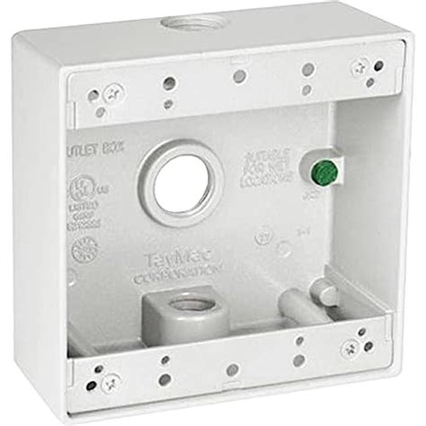 all-weather metal outlet box 3 4|TayMac DB375WH 3/4.